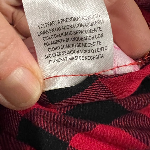 Red/Back Flannel Checker Dress w/🖤’s & Black Leggings for your little valentine - Picture 5 of 16